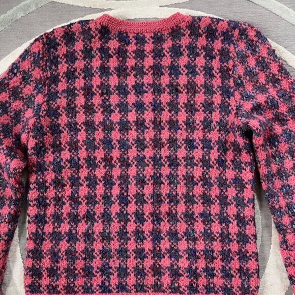 Vintage South Wool  Heavy Hand Knit Front button Sweater Cardigan Woman's Medium - Picture 6 of 11